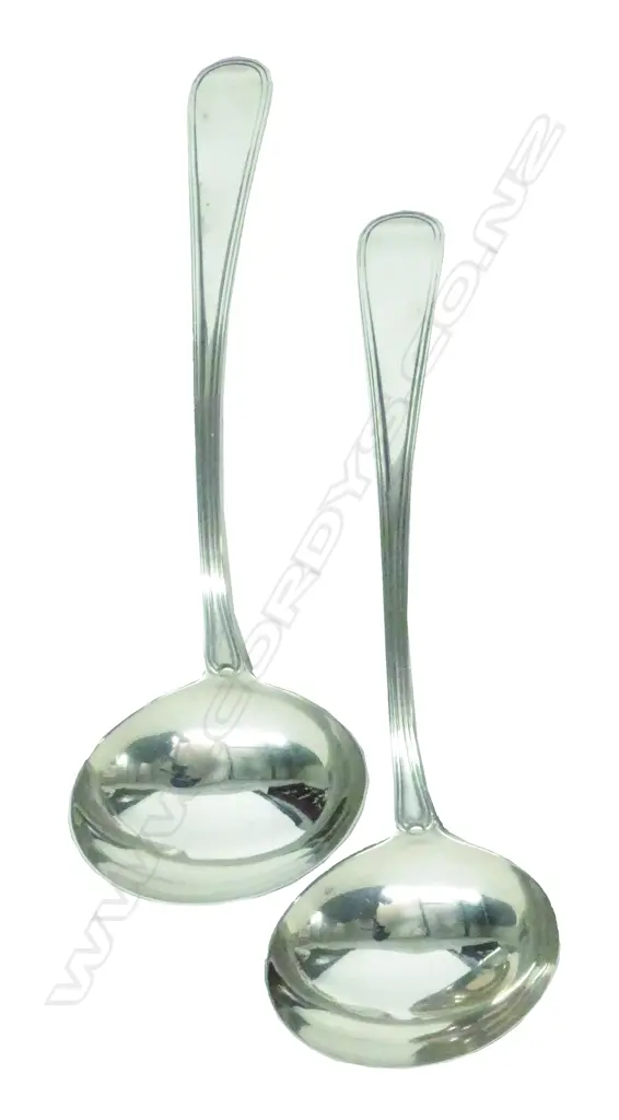 Two silver sauce ladles Image 1++