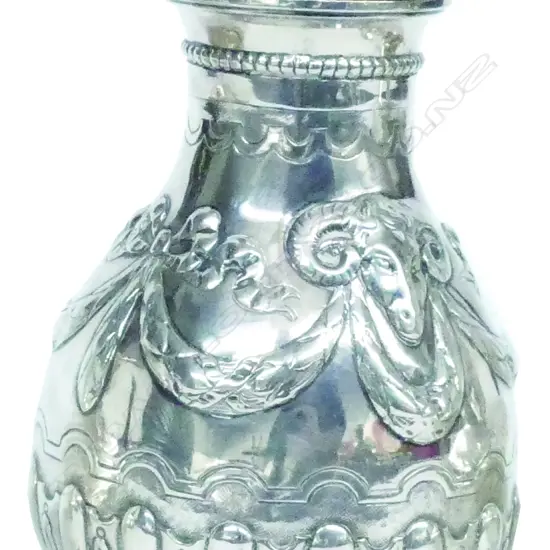 A heavy 19thC Continental silver sugar caster