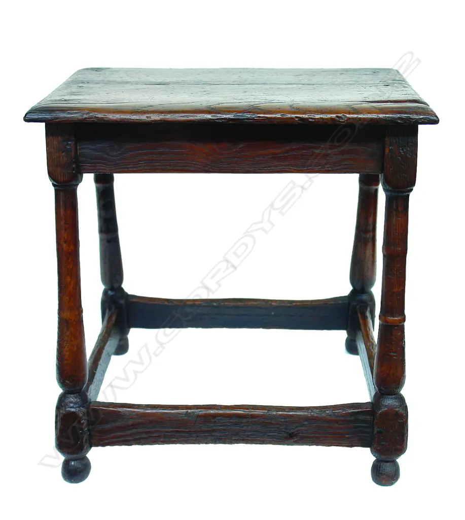 A good Geo. III country oak Irish coffin stool Image 1++