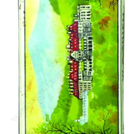 A nickel plated advertising vesta