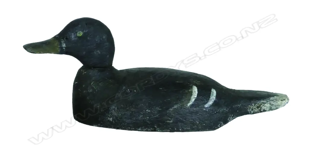 A good 13" wooden spoon bill drake decoy Image 1++