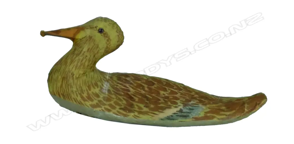 A rare 13½" fine weave canvas Armstrong featherweight stuffed decoy Image 1++