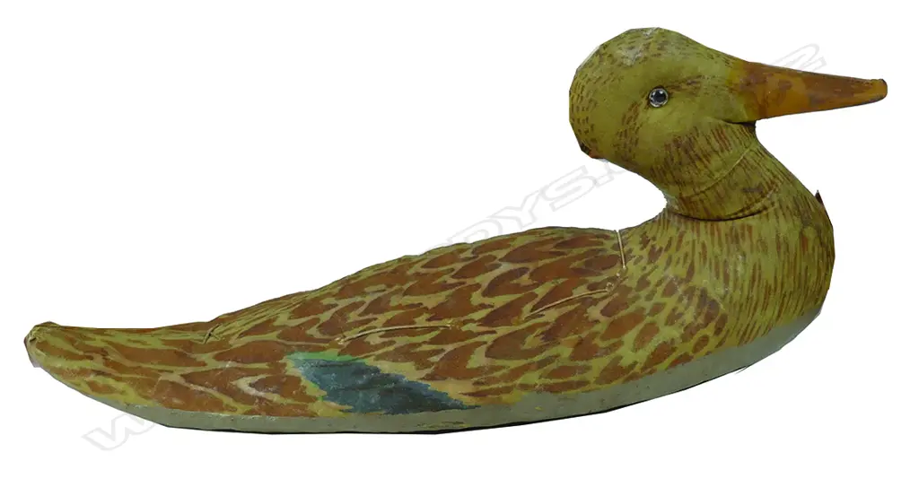 A rare 13½" fine weave canvas Armstrong featherweight stuffed decoy Image 1++