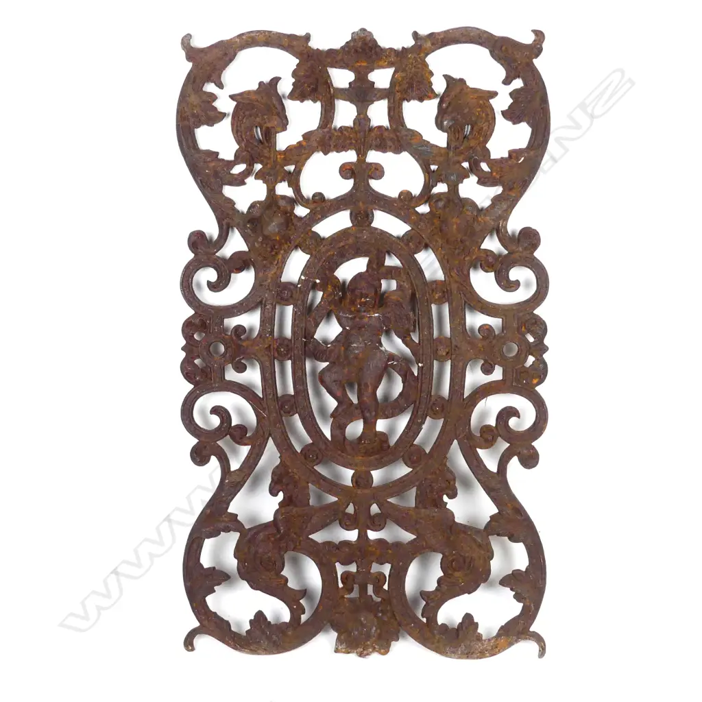 A 19thC French cast iron decorative panel Image 1++
