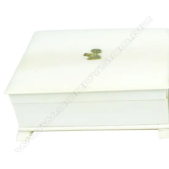 An Indian ivory cigarette box