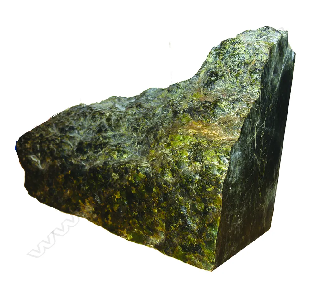 A large cut boulder of N.Z. nephrite (pounamu) Image 1++