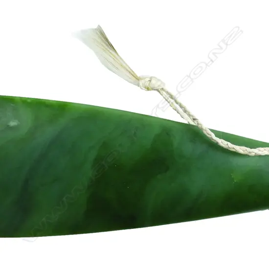 A large modern quality Maori greenstone mere (mere pounamu)