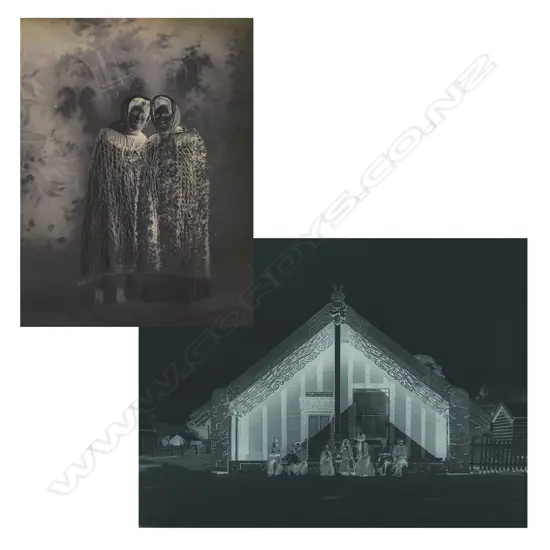 Two half plate glass negatives