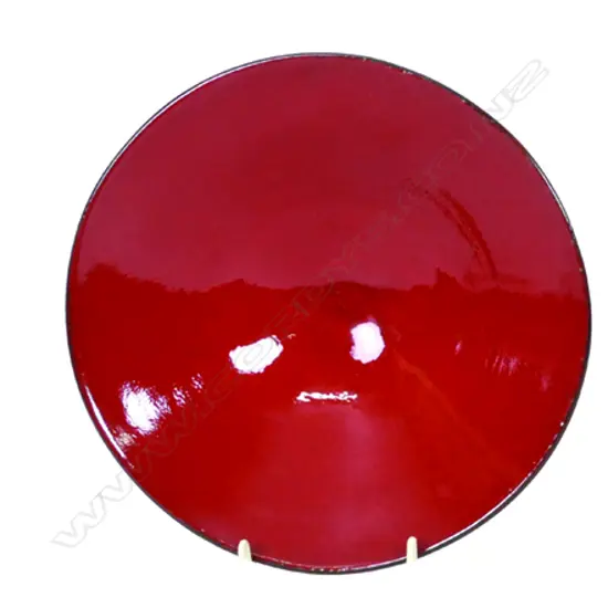 Len Castle red lava flared bowl