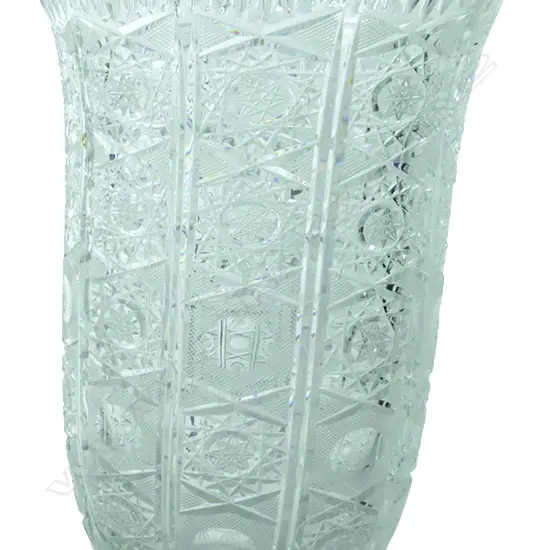 A large Bohemian crystal vase