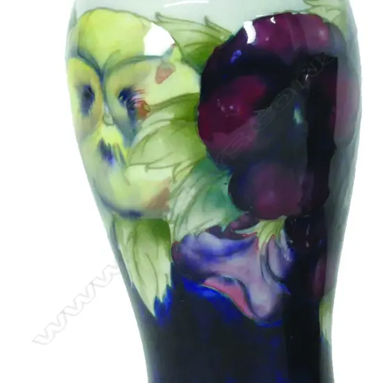 A William Moorcroft early Pansy design vase
