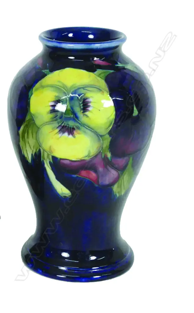 A Moorcroft baluster pansy decorated vase Image 1++