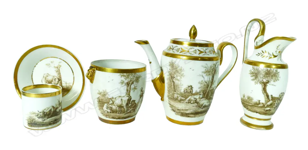 An Empire style porcelain coffee service Image 1++