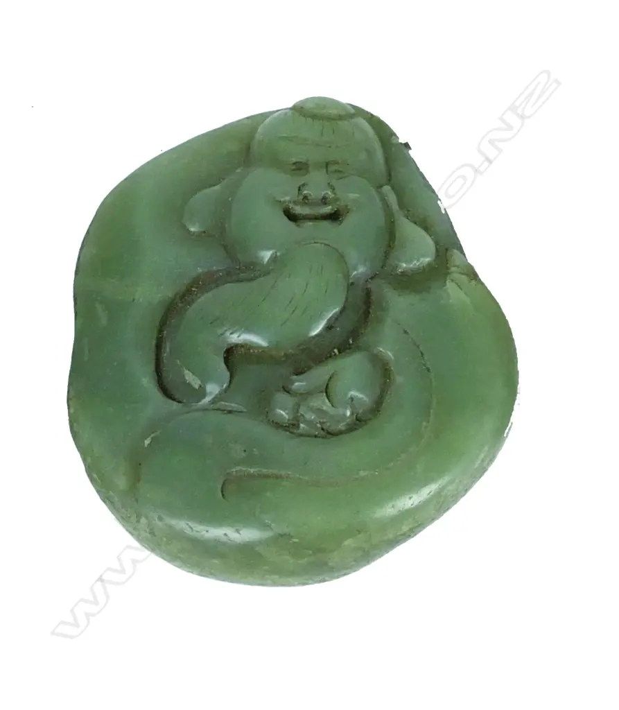 A Chinese green jade boulder carving Image 1++