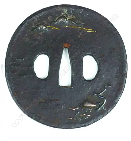 A 19thC Japanese steel tsuba Image 1++