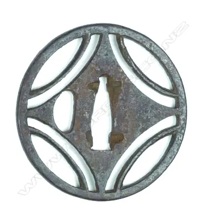 An iron plate tsuba Image 1++