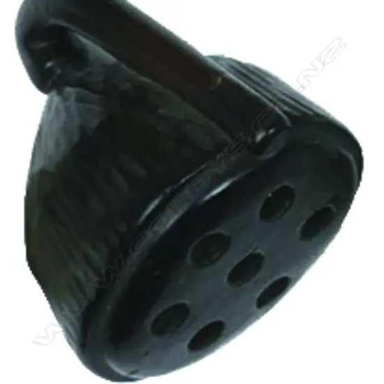 A blackwood netsuke carved as a lotus pod with captured seeds