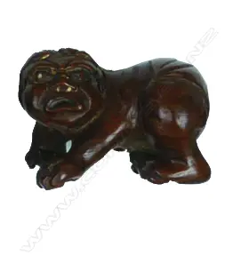 A boxwood netsuke of an child oni (demon) Image 1++