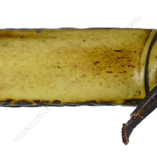 A Japanese antler pipe holder with pipe