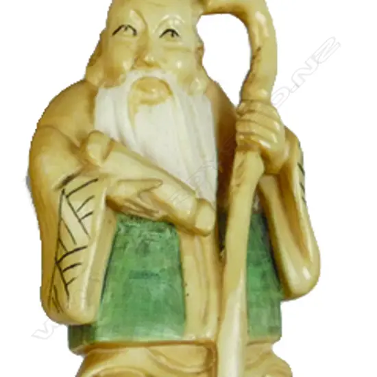 An old Japanese carved ivory netsuke of Shou-Lao