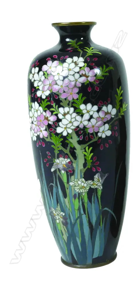 A good quality Japanese Meiji period cloisonné baluster vase Image 1++