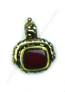 A 19thC 15ct. yellow gold fob spinner Image 1++