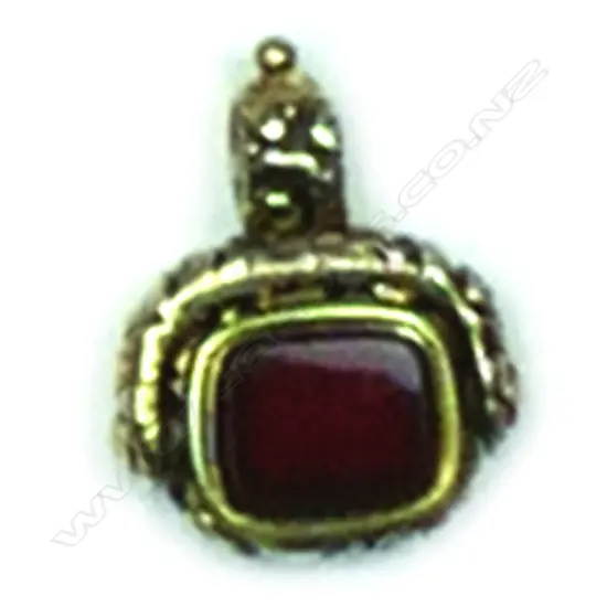 A 19thC 15ct. yellow gold fob spinner