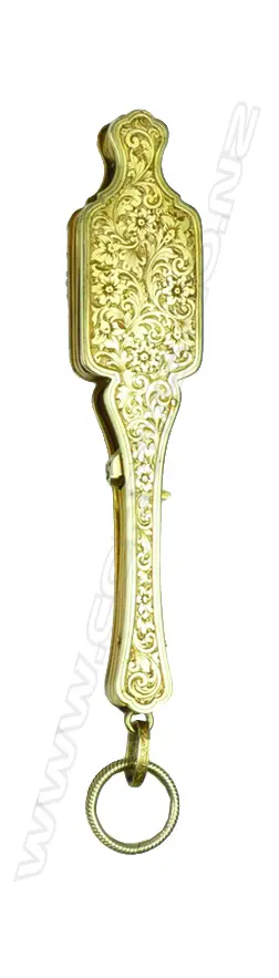 A  quality c.1900 European gilded yellow gold lady's lorgnette Image 1++