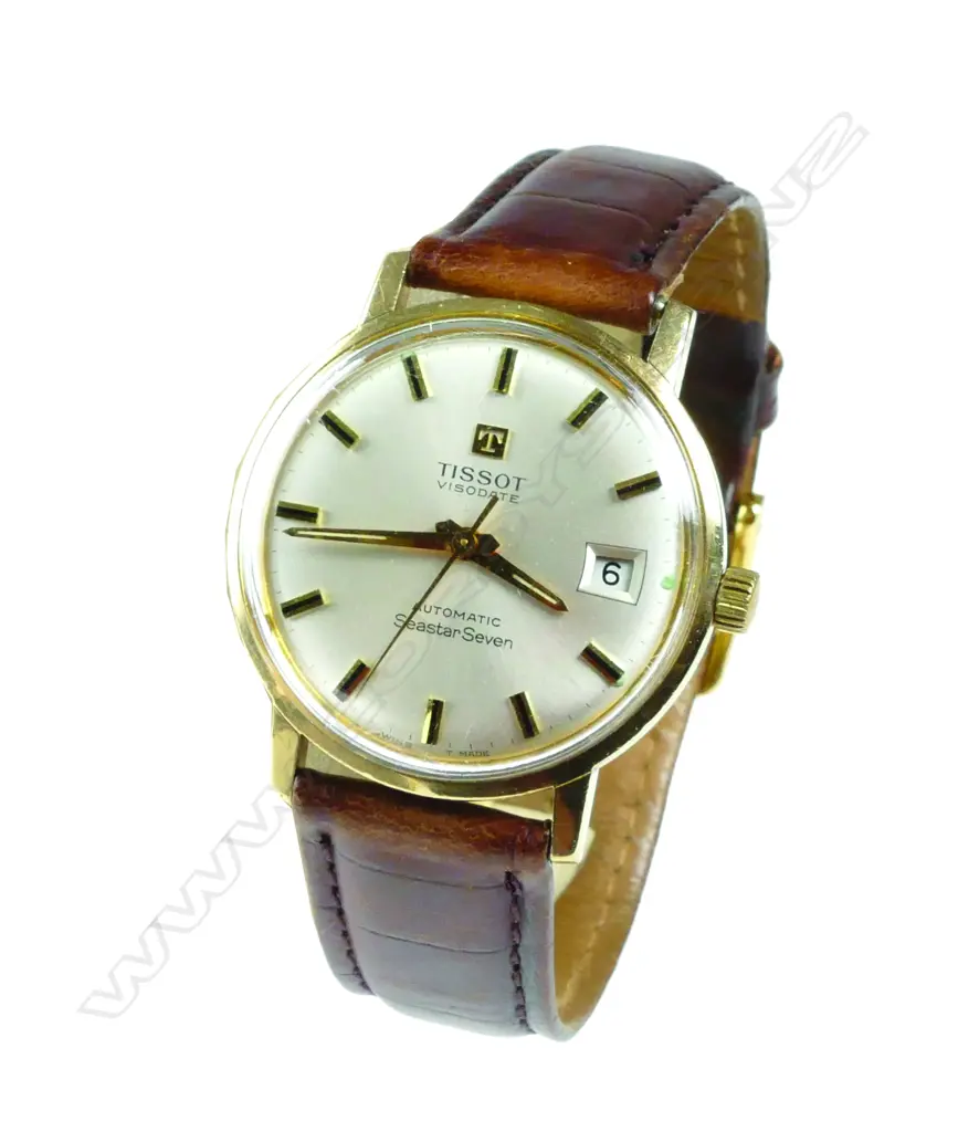 A c.1960 9ct. yellow gold Tissot Seastar Seven gent's wristwatch Image 1++