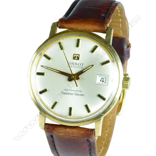 A c.1960 9ct. yellow gold Tissot Seastar Seven gent's wristwatch
