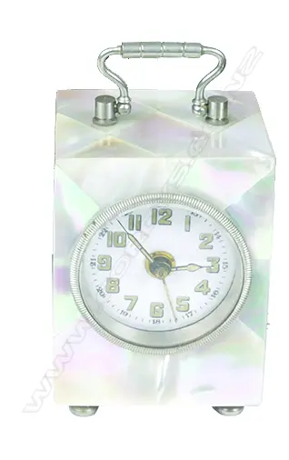 A small 19thC mother-of-pearl carriage clock Image 1++
