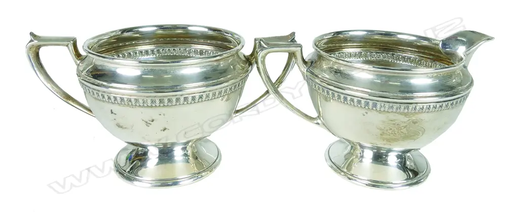 American Greylock Sterling sugar bowl and milk jug Image 1++