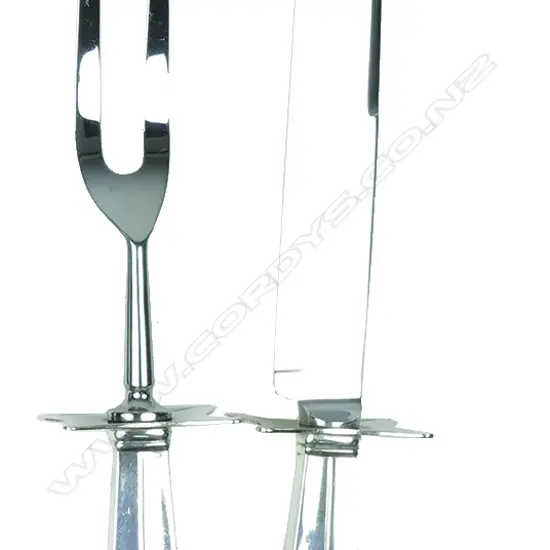 An American 'International Silver Co.' Sterling handled carving knife and fork