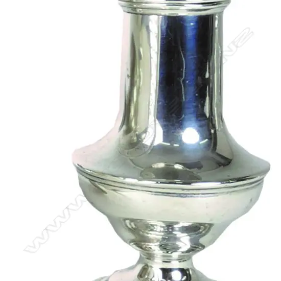A silver caster shaker