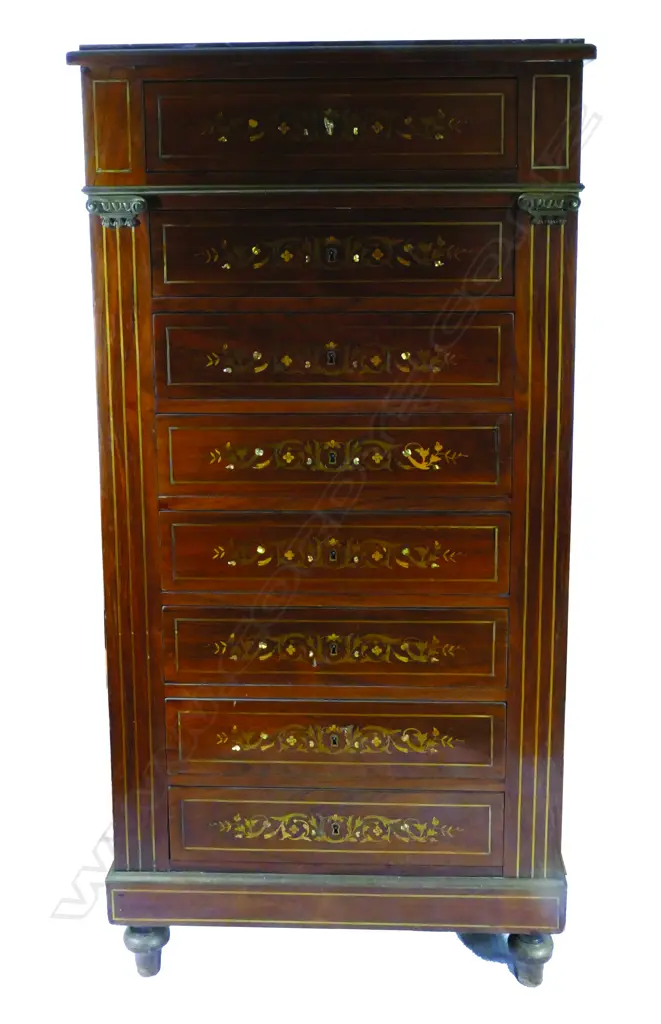 A French 19thC Semainier chest of drawers Image 1++