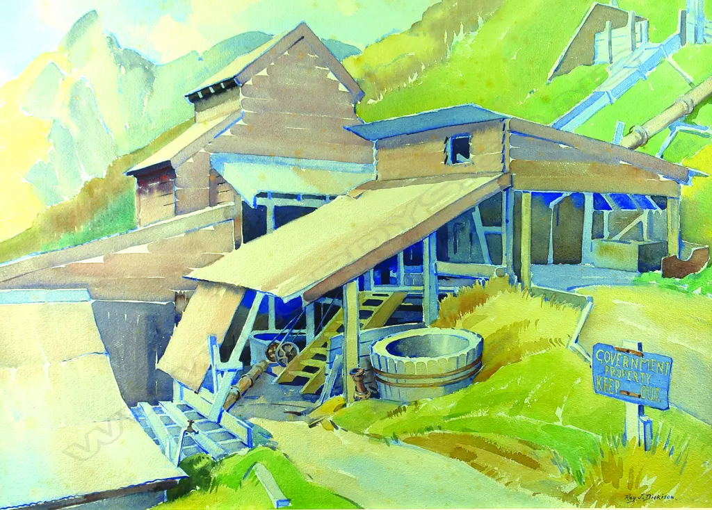 Roy James Dickison (1923-2012) 'Old Scheelite Mines Image 1++