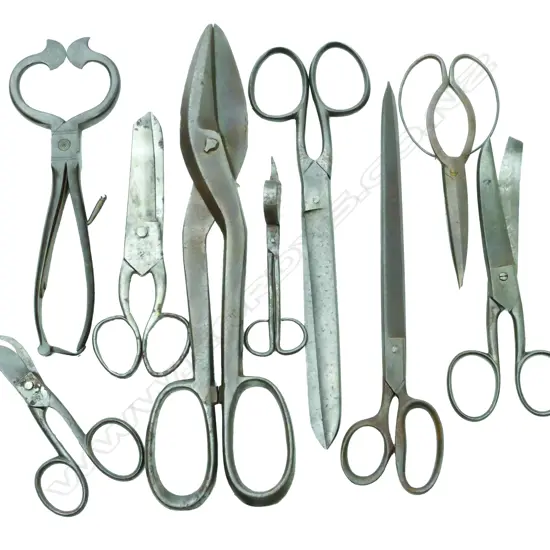 A collection of old scissors
