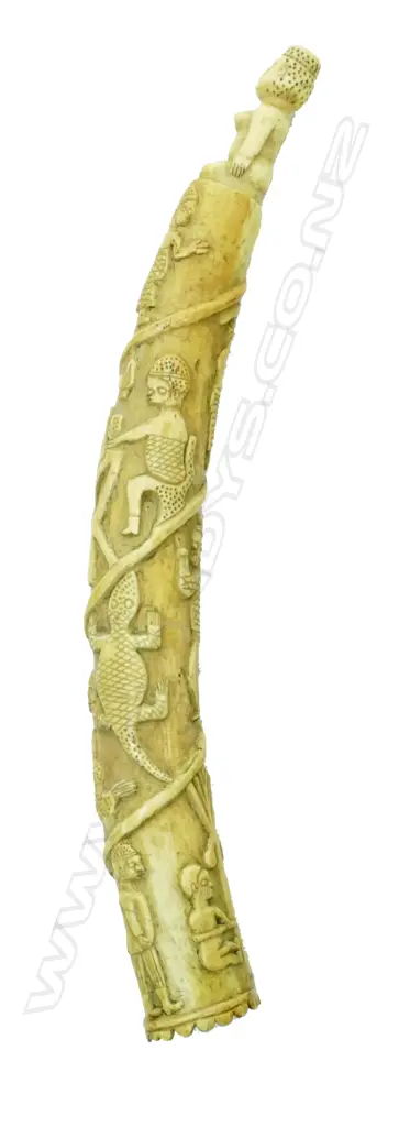 An African carved ivory tusk Image 1++