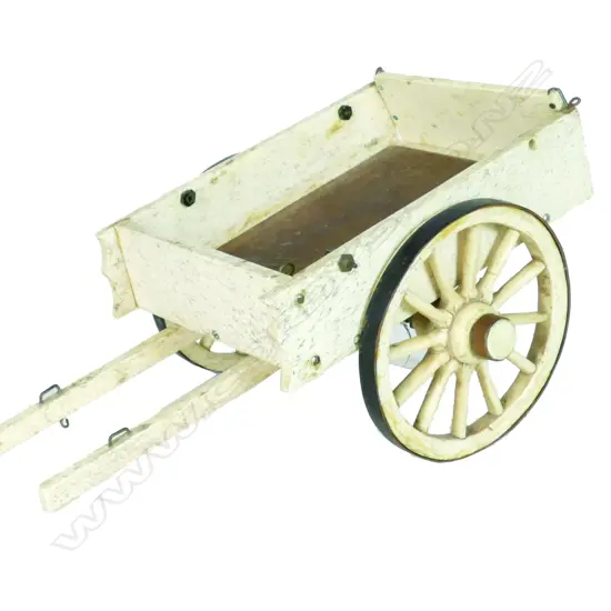 A folk art toy horse cart made of whalebone