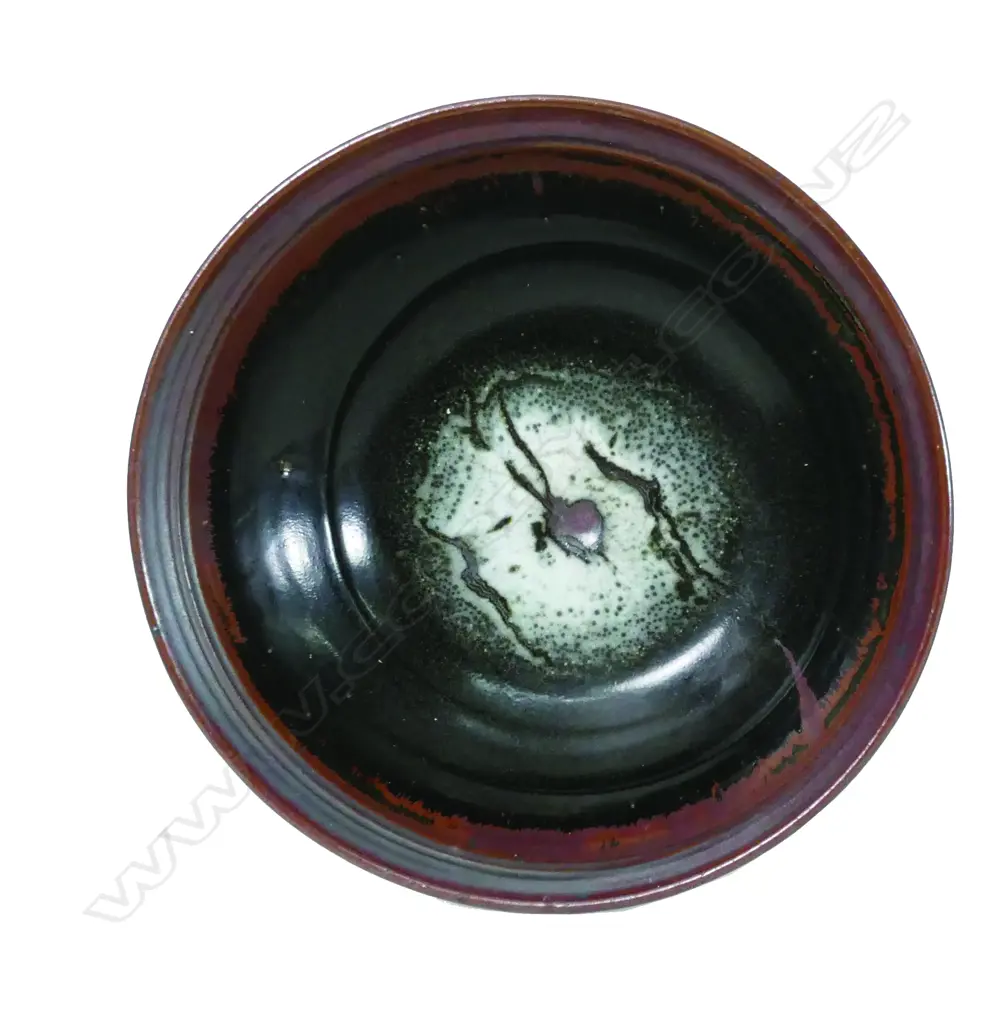 Len Castle large bowl with talc and tenmoku glaze Image 1++