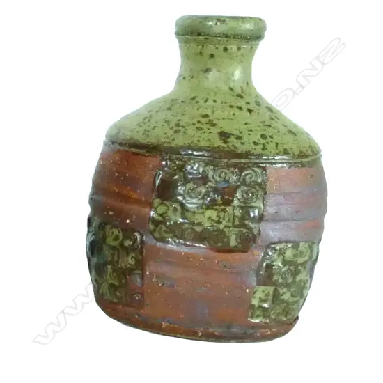 A 1970s Len Castle press moulded bottle vase