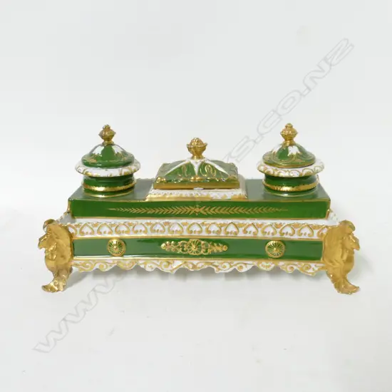 A 19thC French Sèvres ink stand