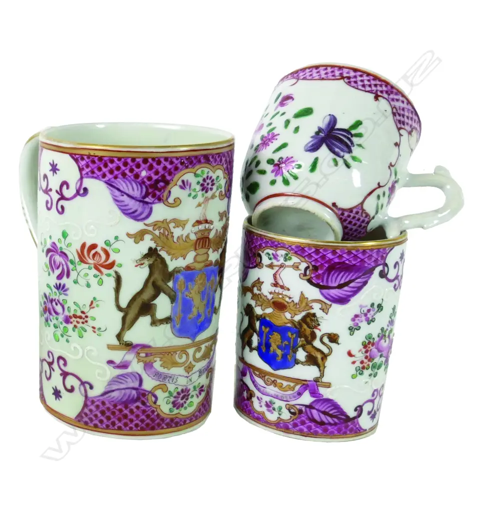 Three pieces of 19thC Samson porcelain Image 1++