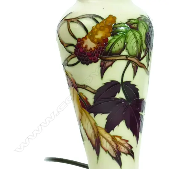 A modern Moorcroft baluster lamp base