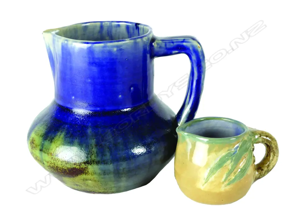 Two c.1920s Australian pottery jugs by Charles Drew Image 1++