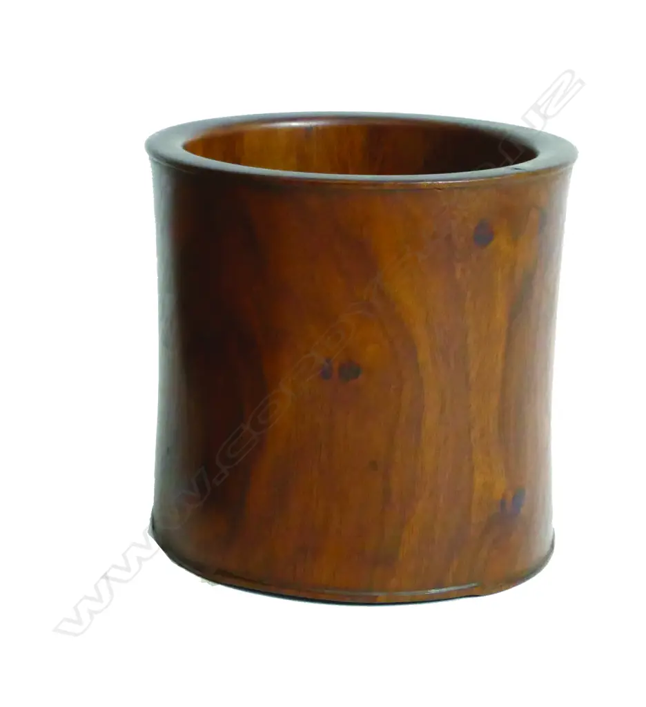 A Chinese huanghuali timber brushpot Image 1++