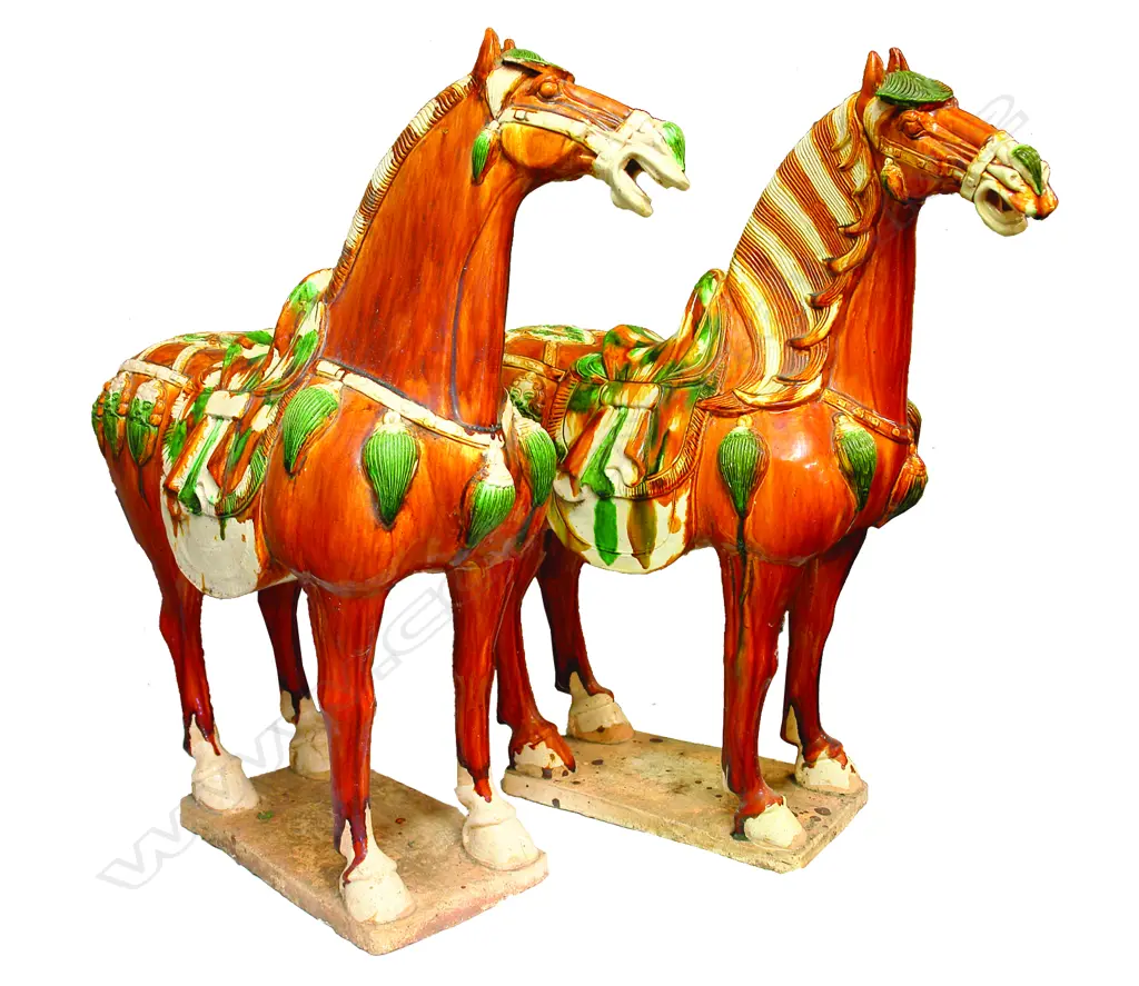 A pair of Tang style horses Image 1++