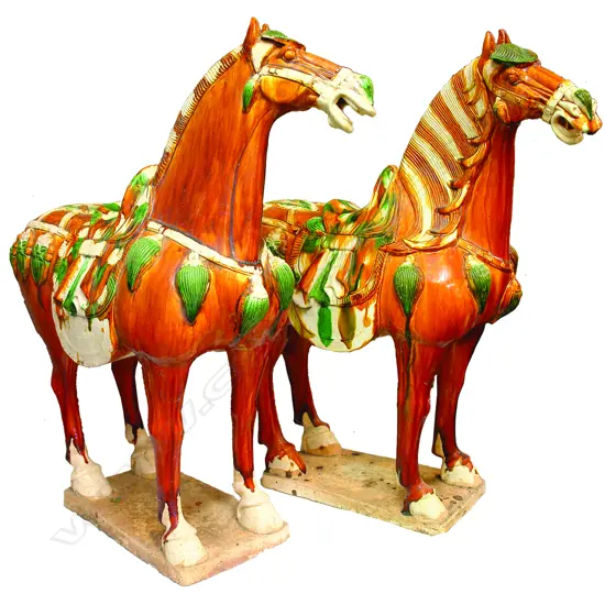 A pair of Tang style horses