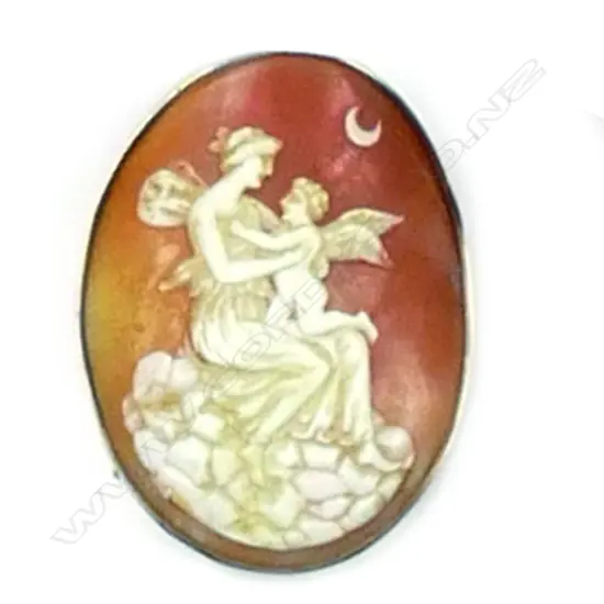 A Victorian 9ct. gold framed cameo brooch