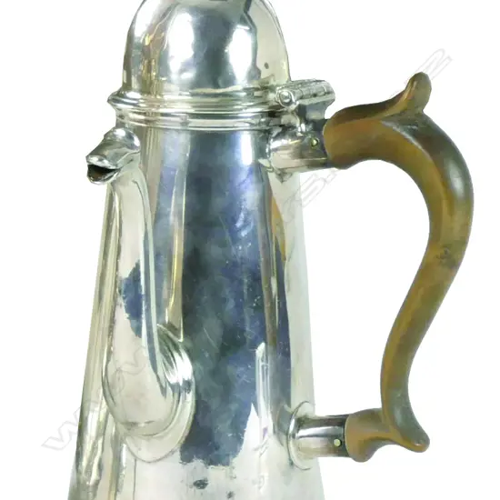 A Georgian silver chocolate pot